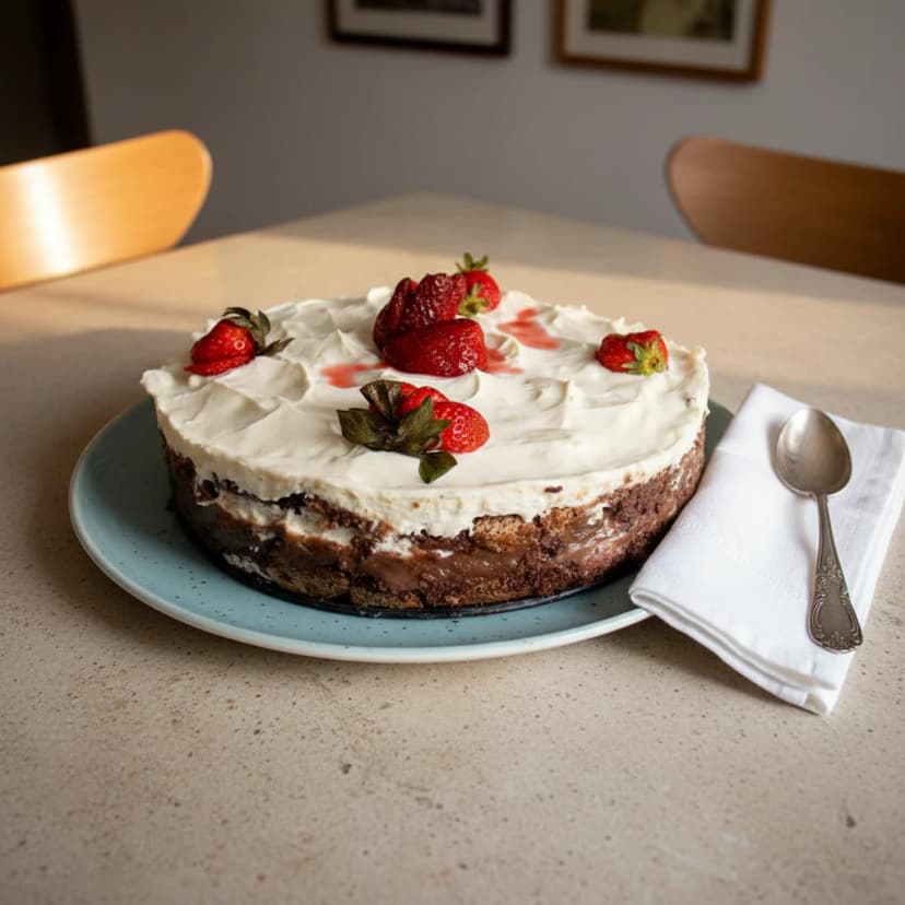 Torta de Chocolate com Morangos