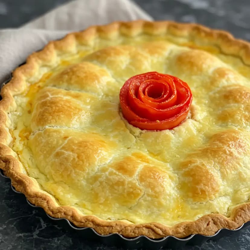 Torta de Frango com Massa Caseira