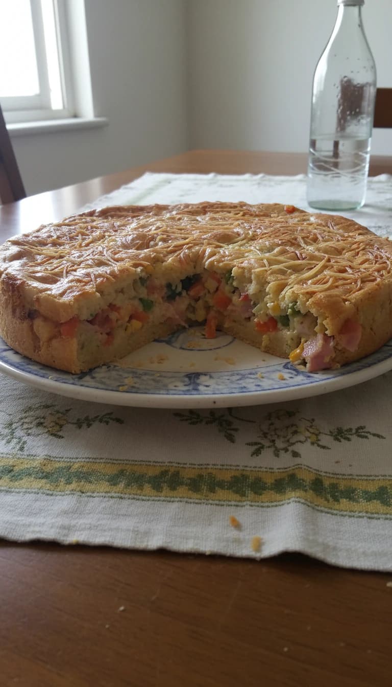 Torta de Frios e Legumes
