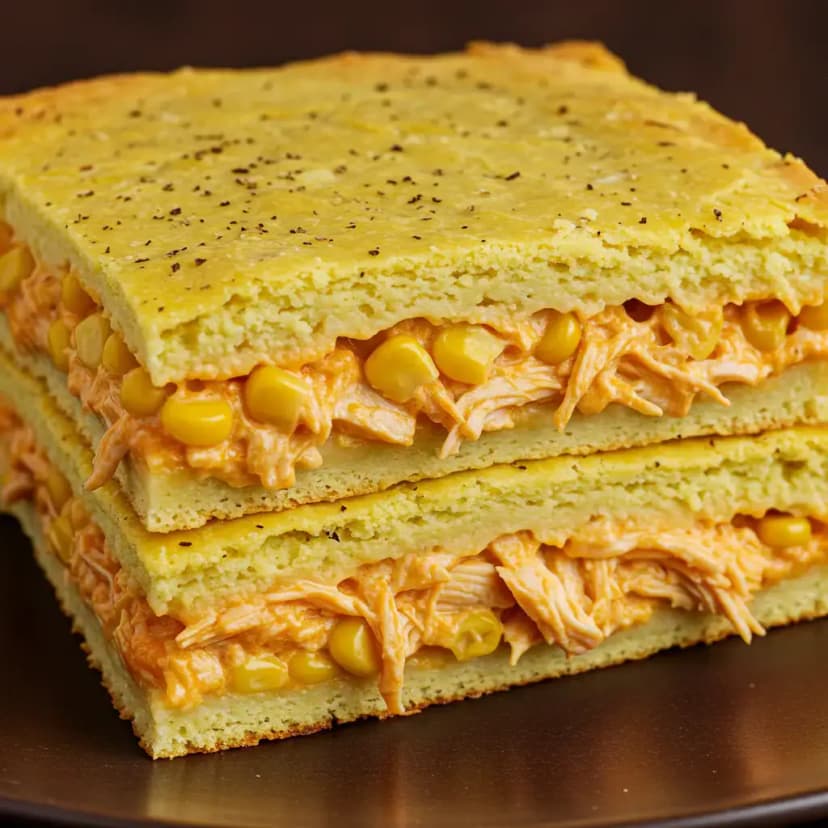 Torta de Milho Cremosa com Frango