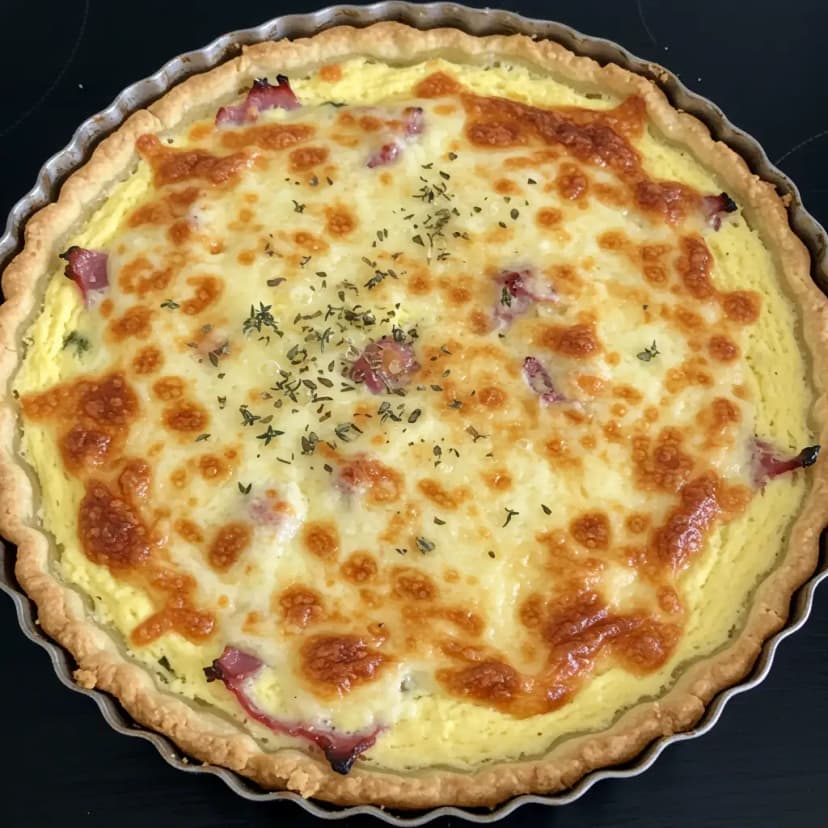 Torta de Queijo e Presunto