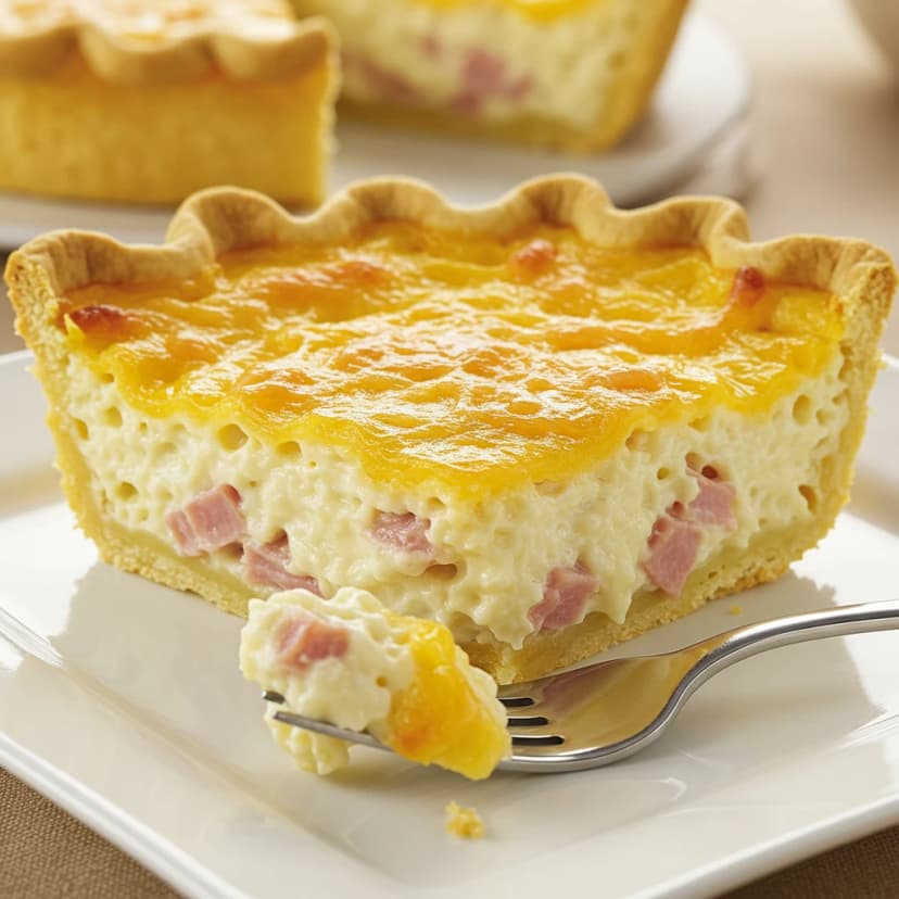 Torta Salgada de Queijo e Presunto
