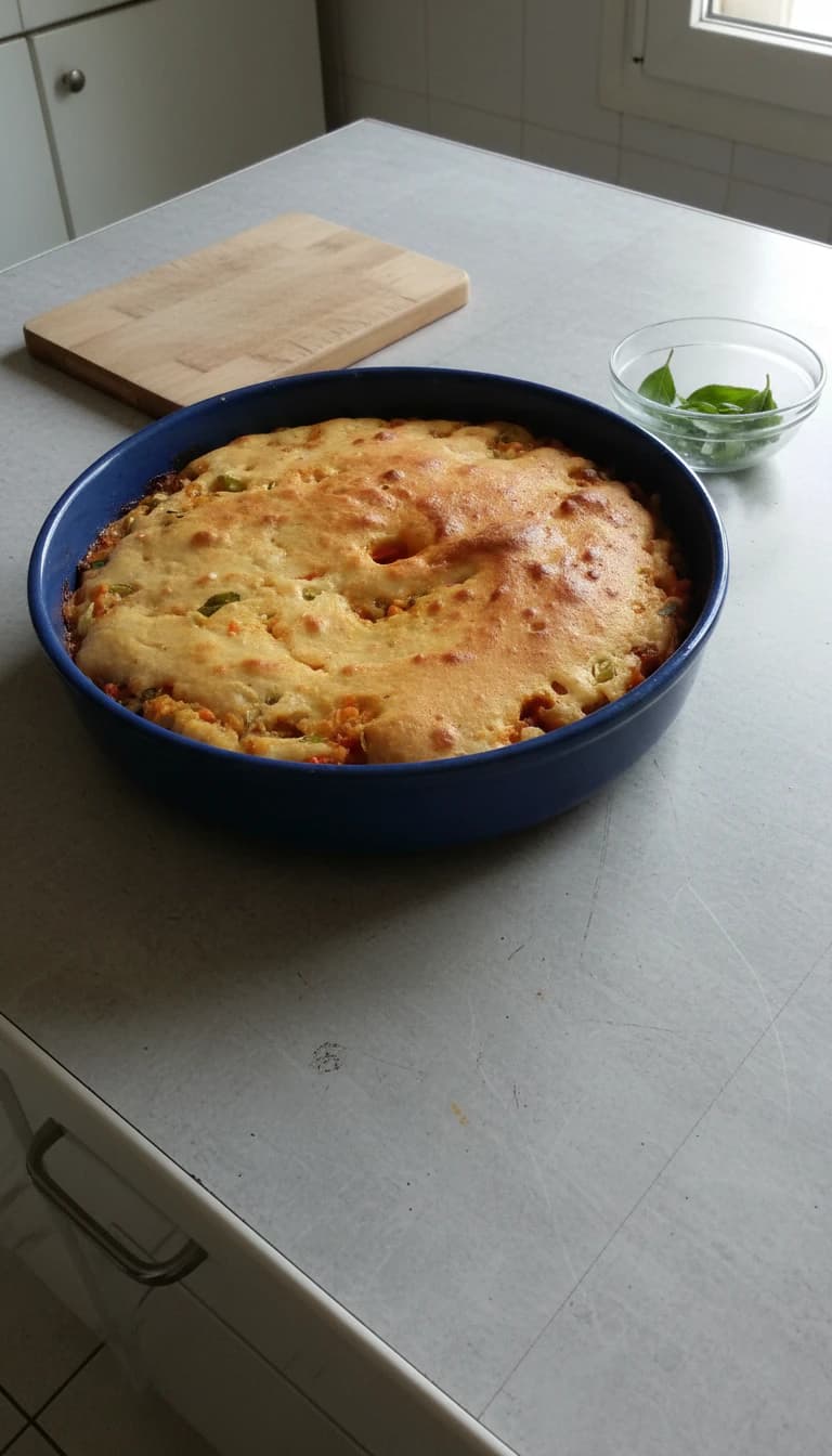 Torta Salgada de Sardinha e Legumes
