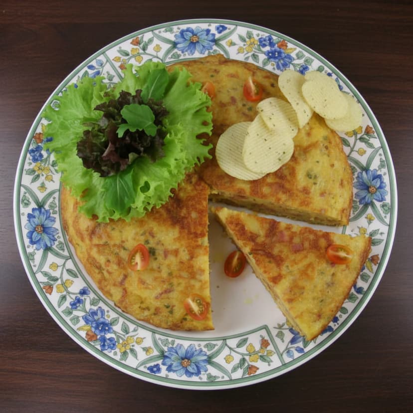 Foto deliciosa de Tortilha de Batata Chips pronta para servir