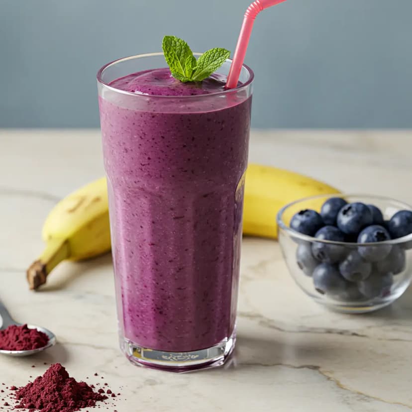 Vitamina Cremosa de Açaí com Banana