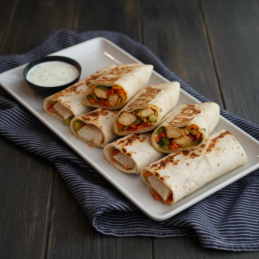 Wrap de Legumes na Air Fryer