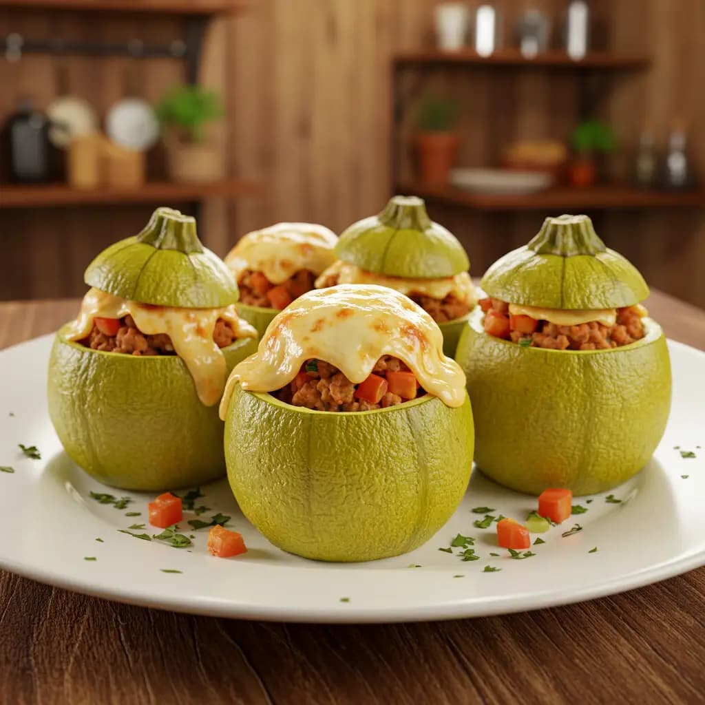 Receita de Abobrinha recheada