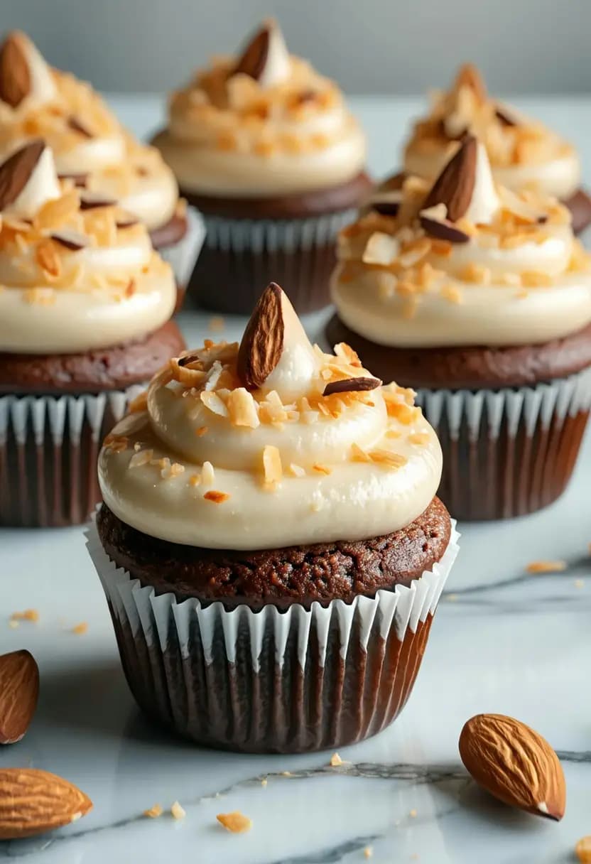 Receita de Cupcakes Almond Joy