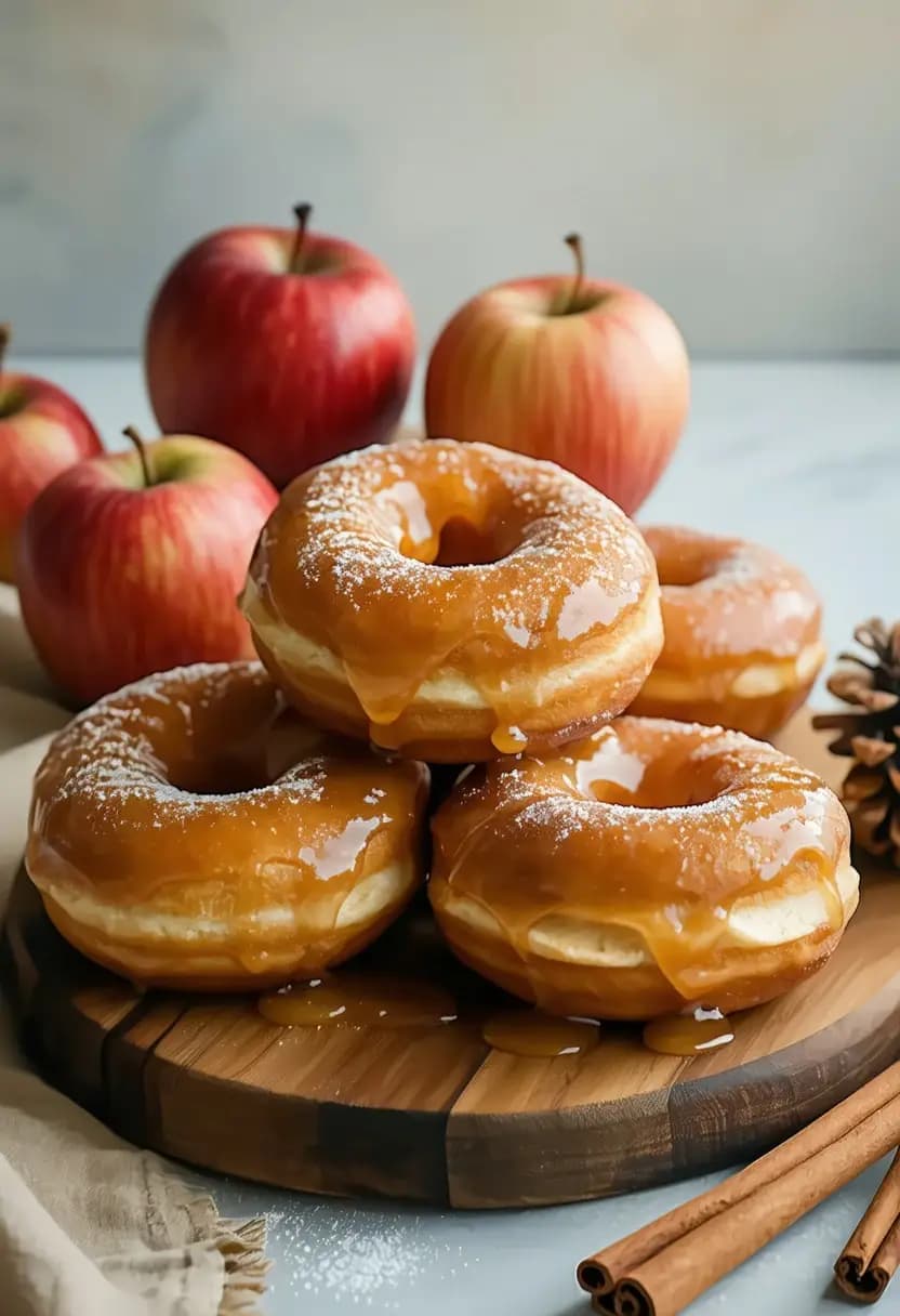 Receita de Donuts de Maçã e Canela
