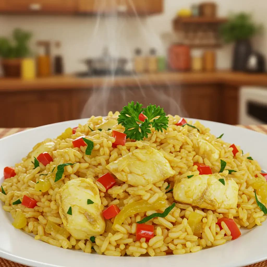 Receita de Arroz com bacalhau