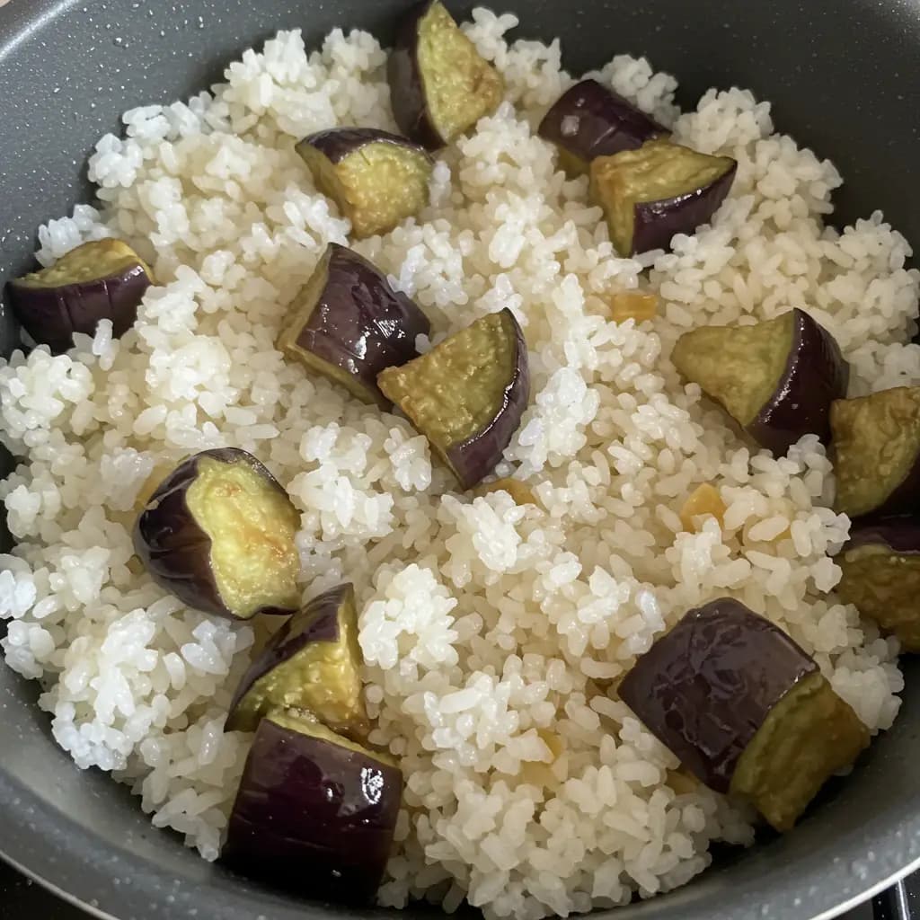 Receita de Arroz com Berinjela