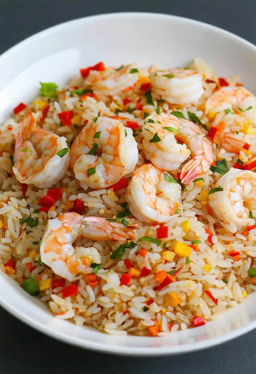 Receita de Arroz com Camarão e Coco