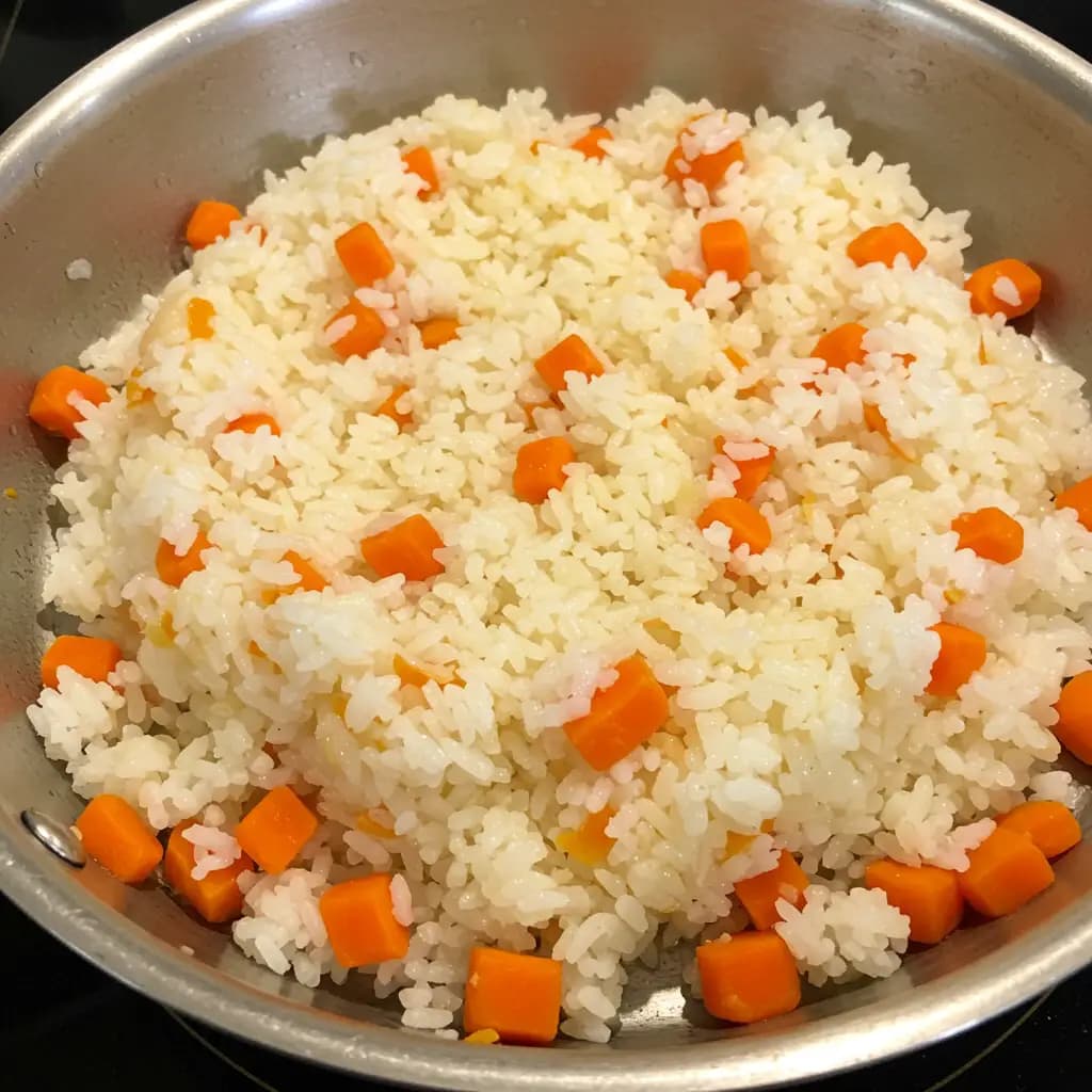 Receita de Arroz com Cenoura