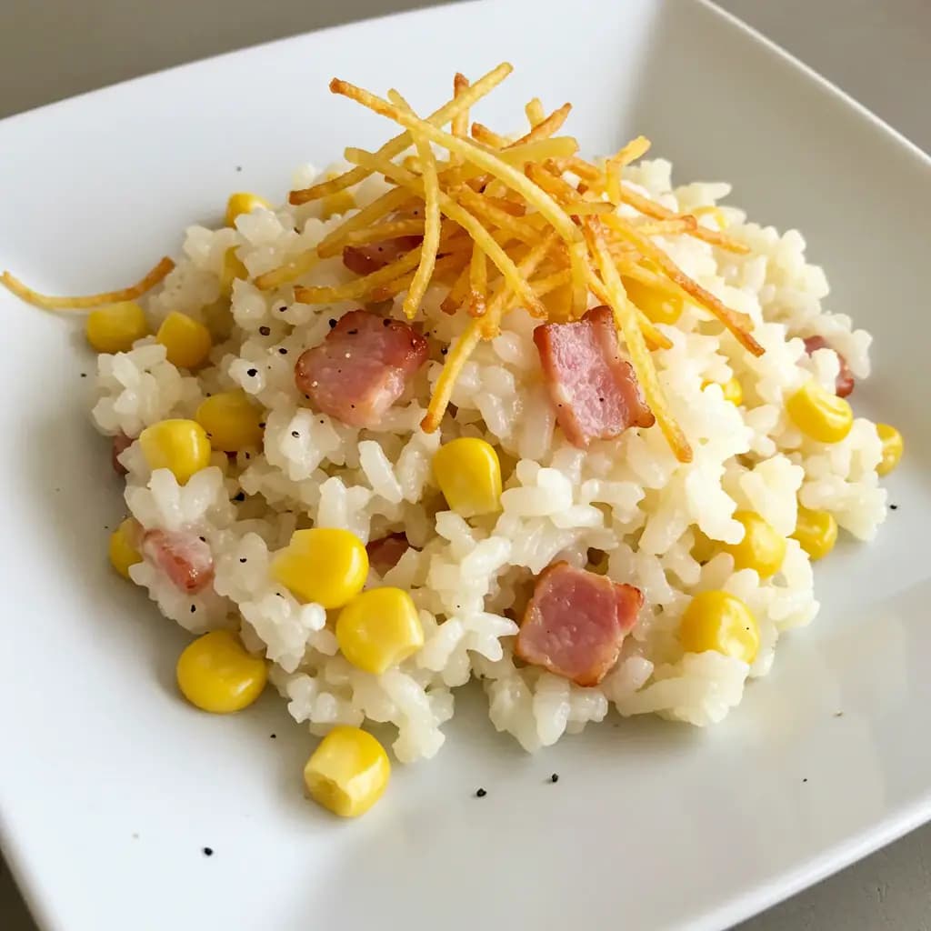 Receita de Arroz Cremoso com Bacon