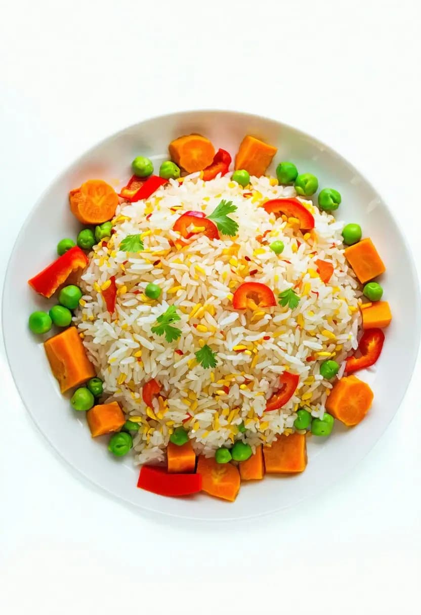 Receita de Arroz de Coco com Legumes