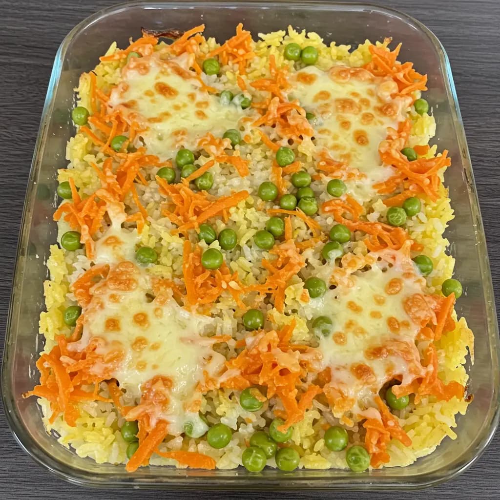 Receita de Arroz de forno colorido
