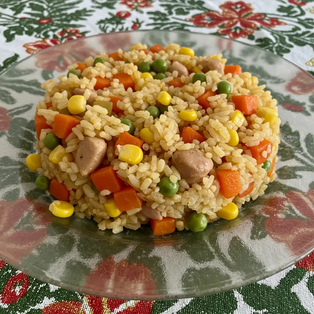 Receita de Arroz Natalino da Elena