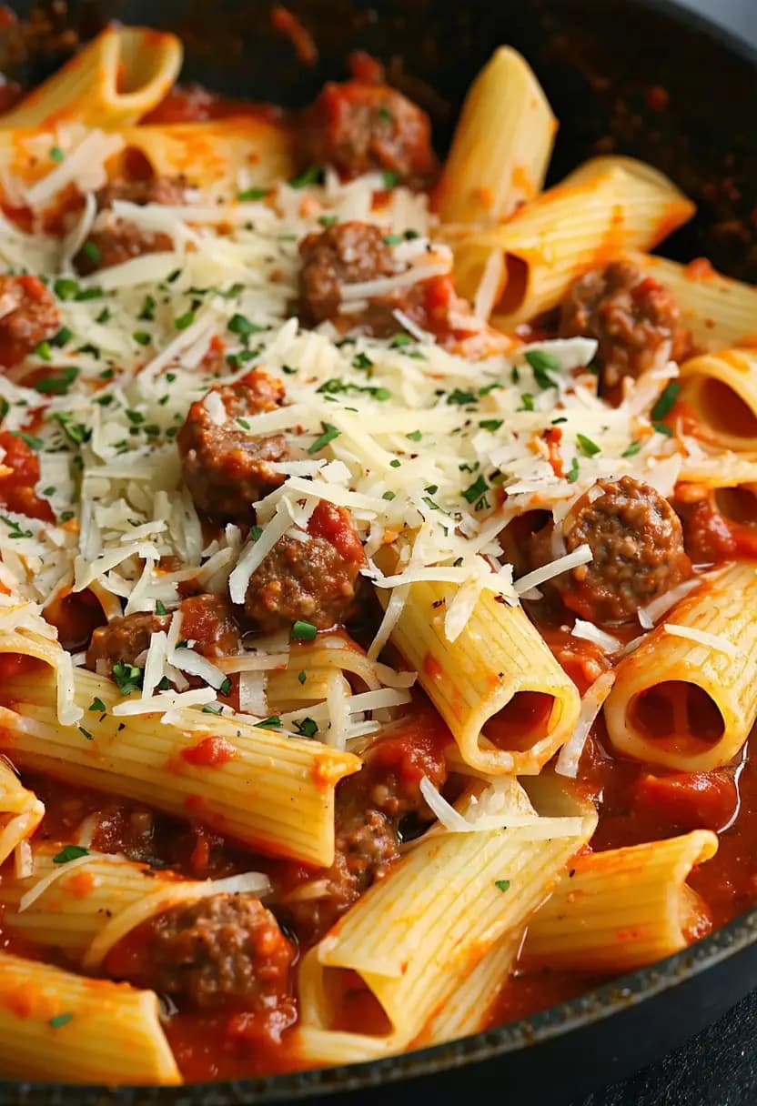 Receita de Ziti Assado com Salsicha
