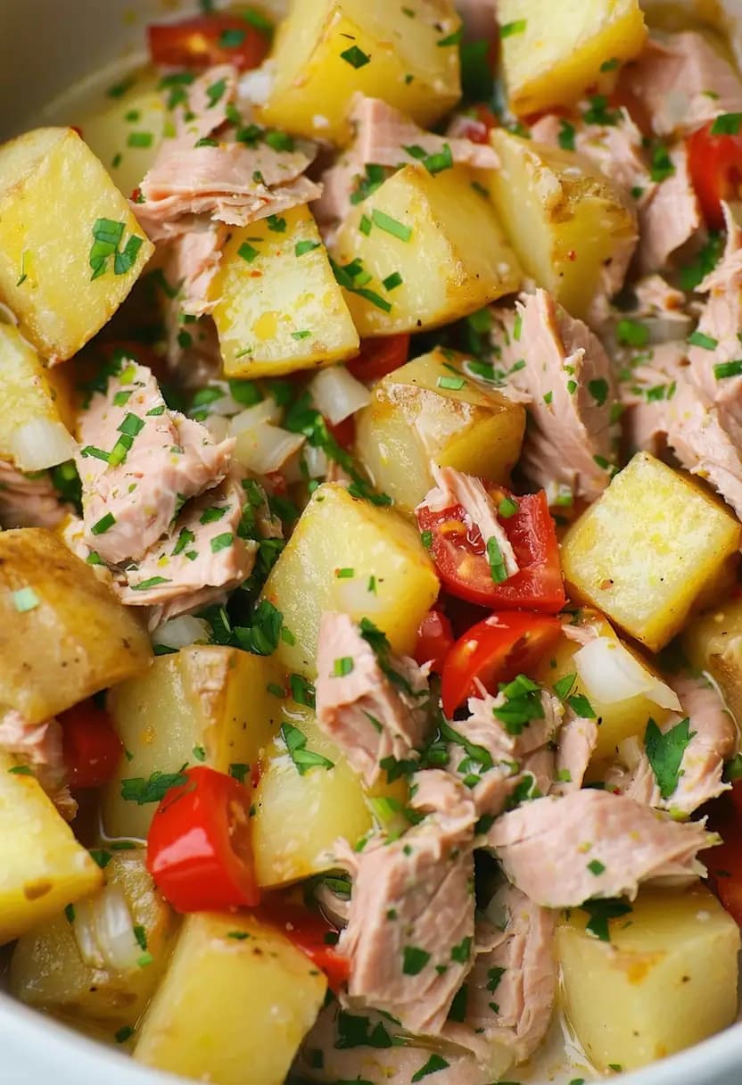 Receita de Batata Cozida com Atum