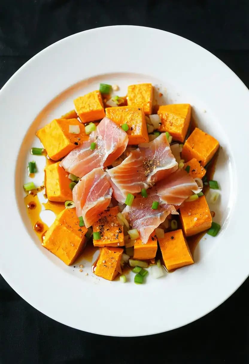 Receita de Batata Doce Cozida com Atum