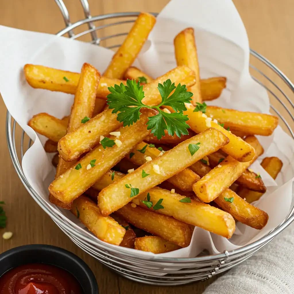 Receita de Batatas Fritas ao Alho