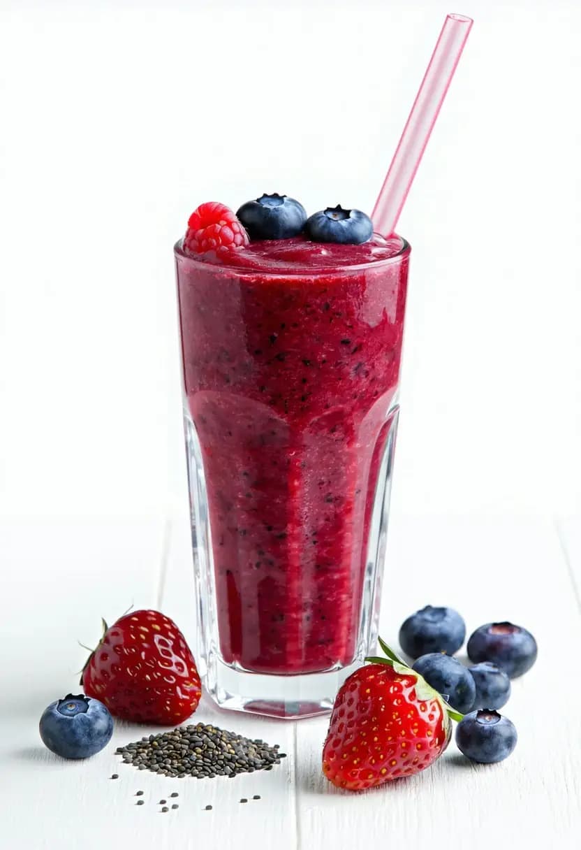 Receita de Smoothie Explosão de Frutas Vermelhas