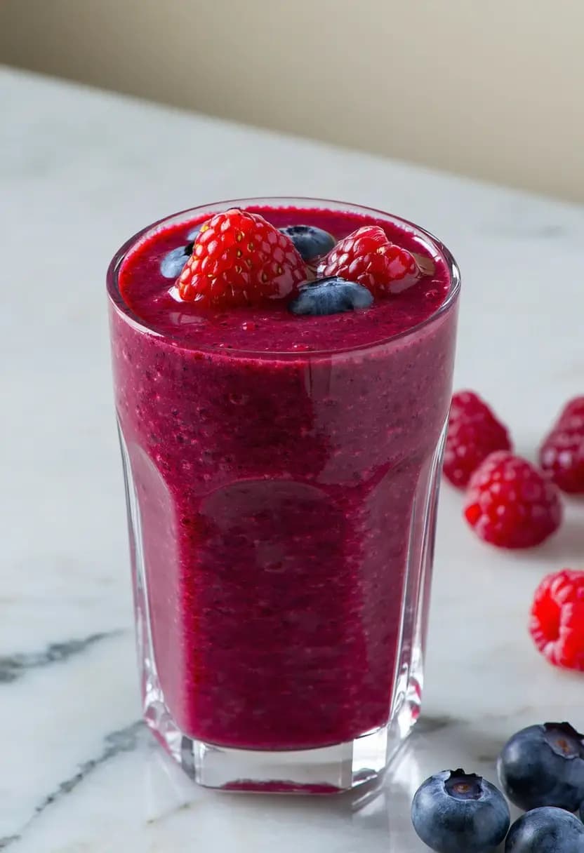 Receita de Smoothie Explosão de Frutas Vermelhas