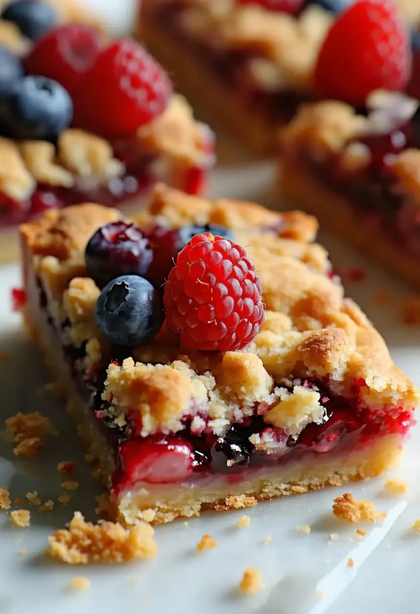 Receita de Barras de Crumble de Frutas