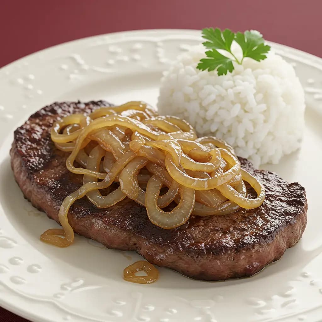 Receita de Bife Acebolado