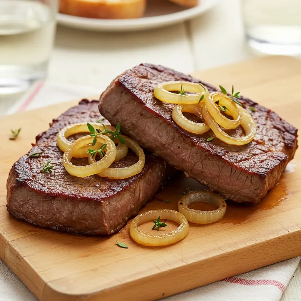 Receita de Bife Acebolado Simples