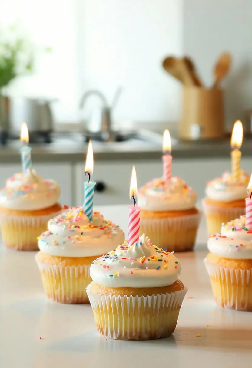 Receita de Cupcakes de Aniversário