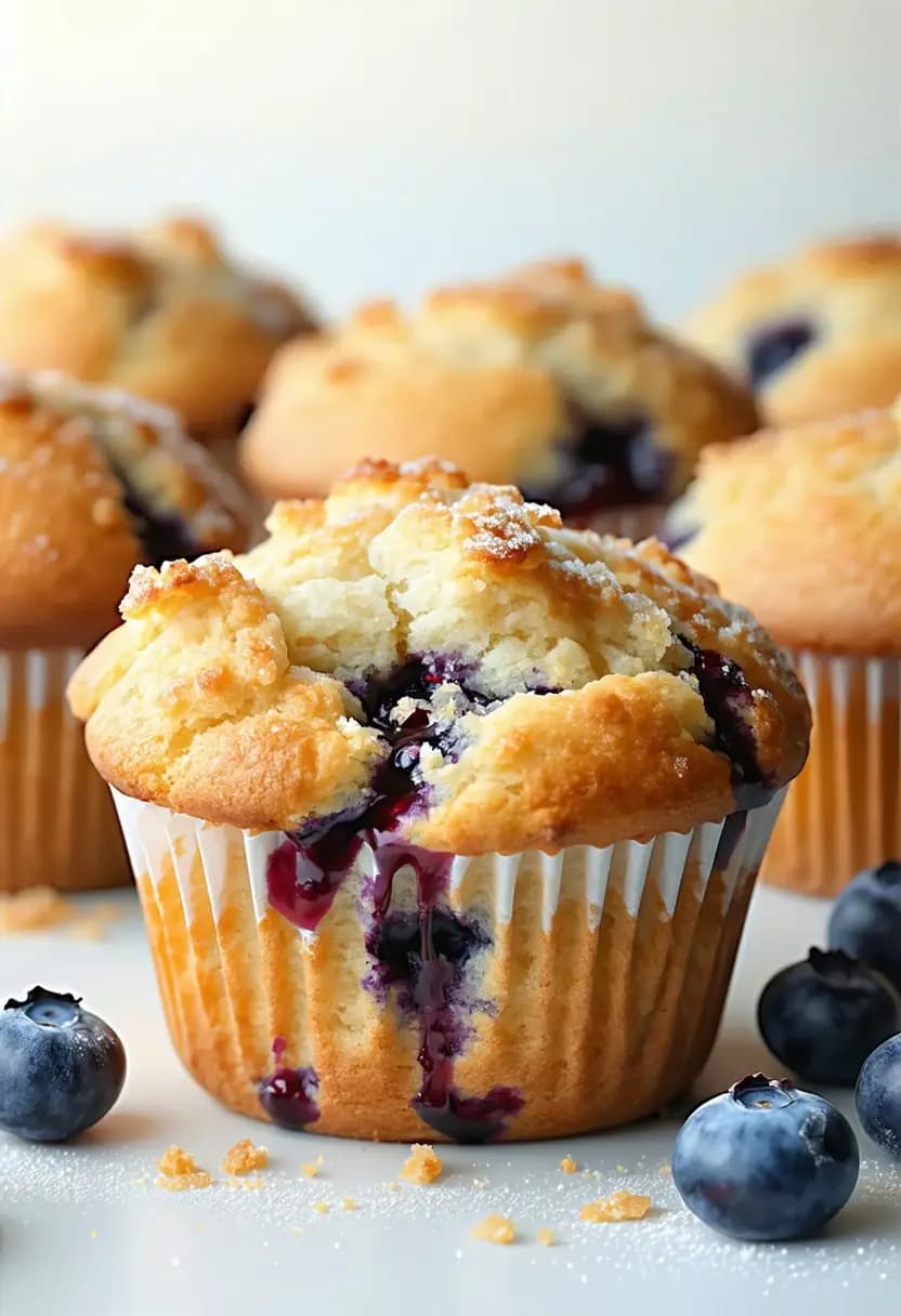Receita de Muffins de Mirtilo com Streusel