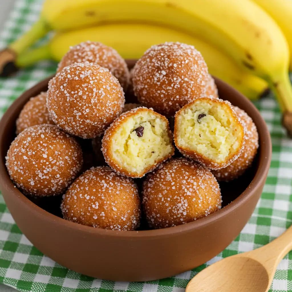 Receita de Bolinho de banana frito
