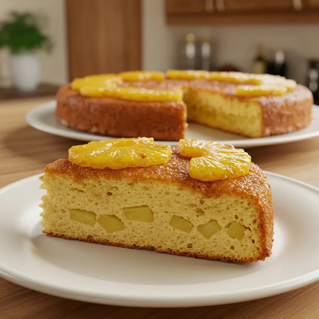 Receita de Bolo abacaxi de forma