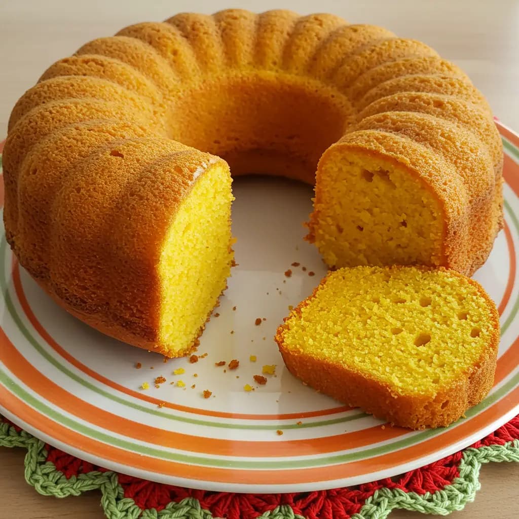 Receita de Bolo Cremoso de Pamonha
