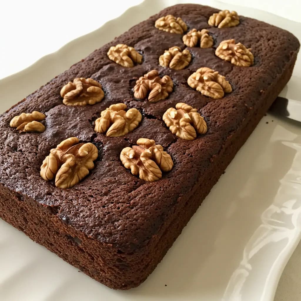 Receita de Bolo de Cacau e Nozes