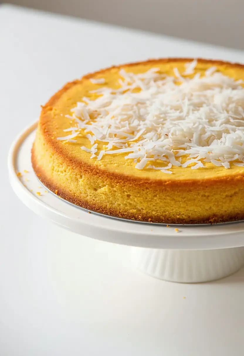 Receita de Bolo de Fubá com Coco