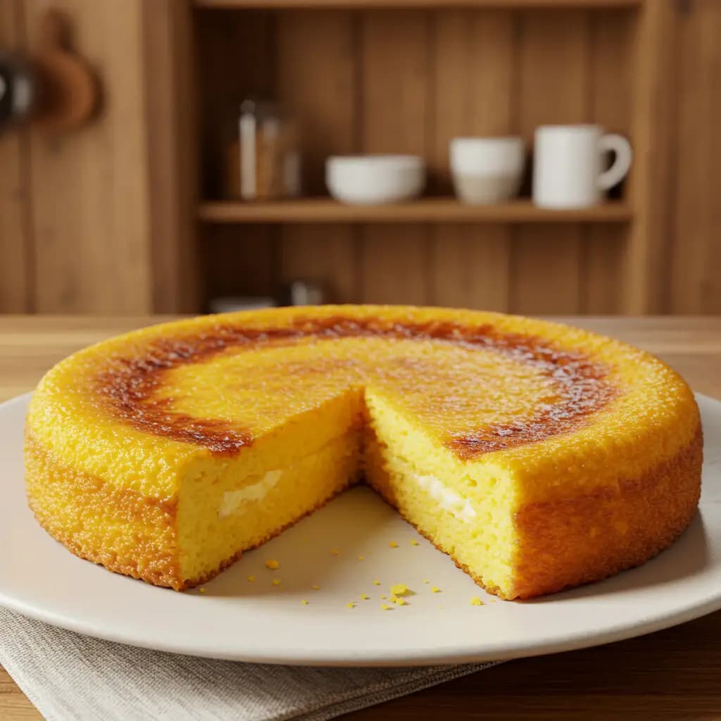 Receita de Bolo de fubá cremoso