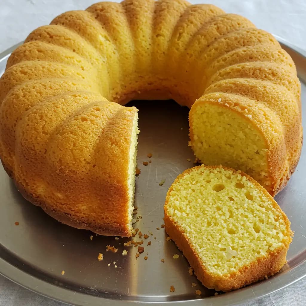 Receita de Bolo de Fubá e Iogurte