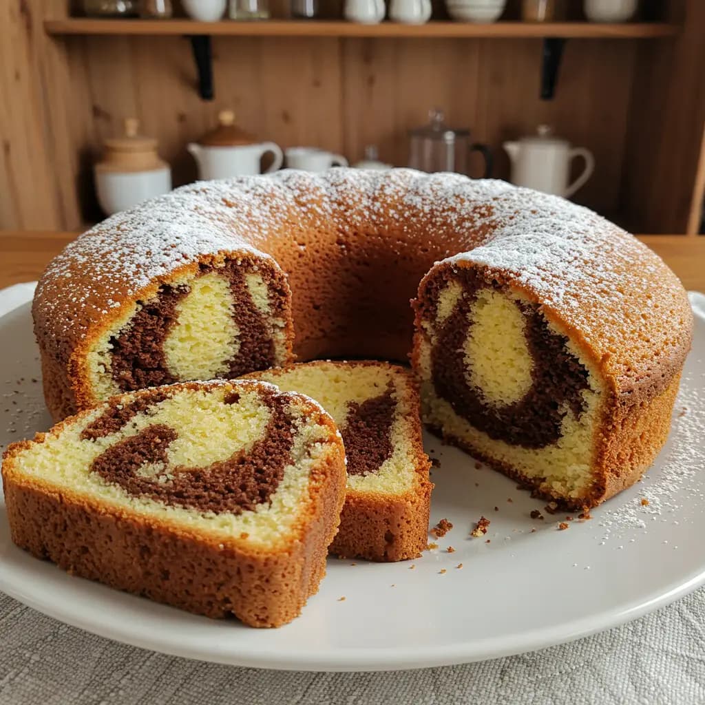 Receita de Bolo para café mesclado