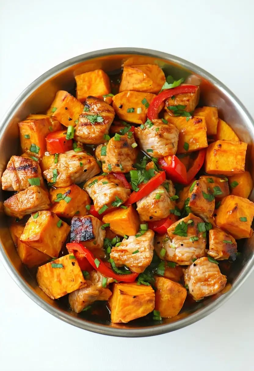 Receita de Bowl de Batata Doce e Frango