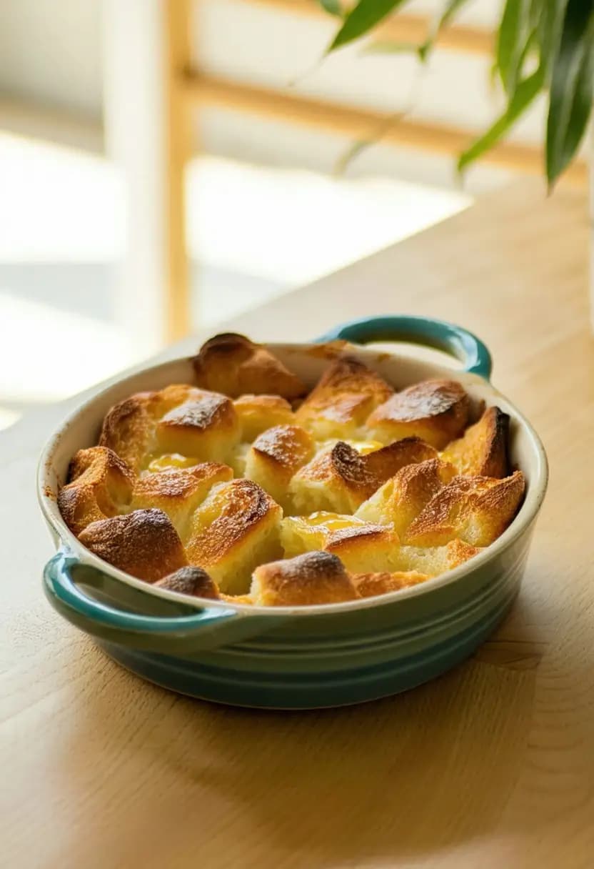 Receita de Pudim de Pão e Manteiga