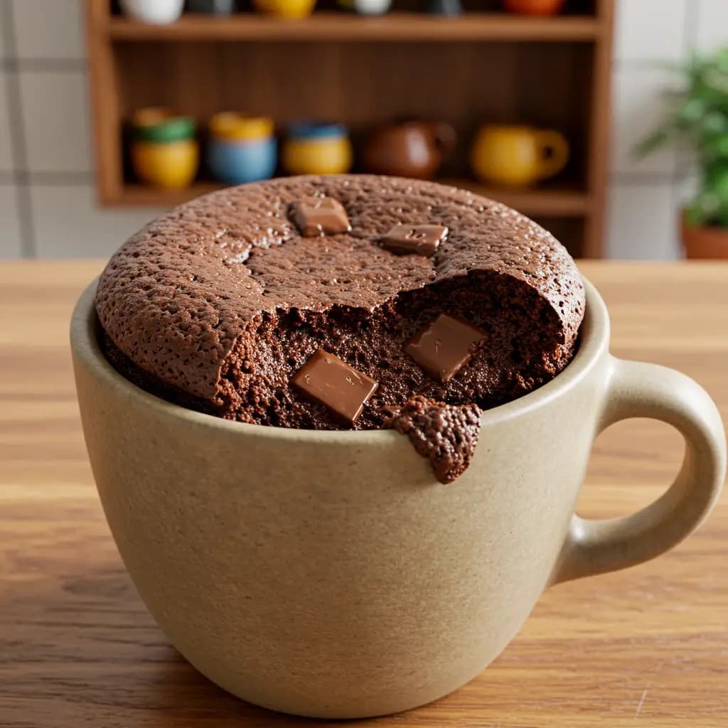 Receita de Brownie de caneca