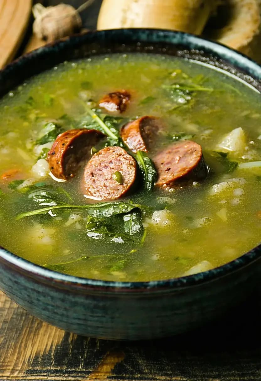 Receita de Caldo Verde com Linguiça