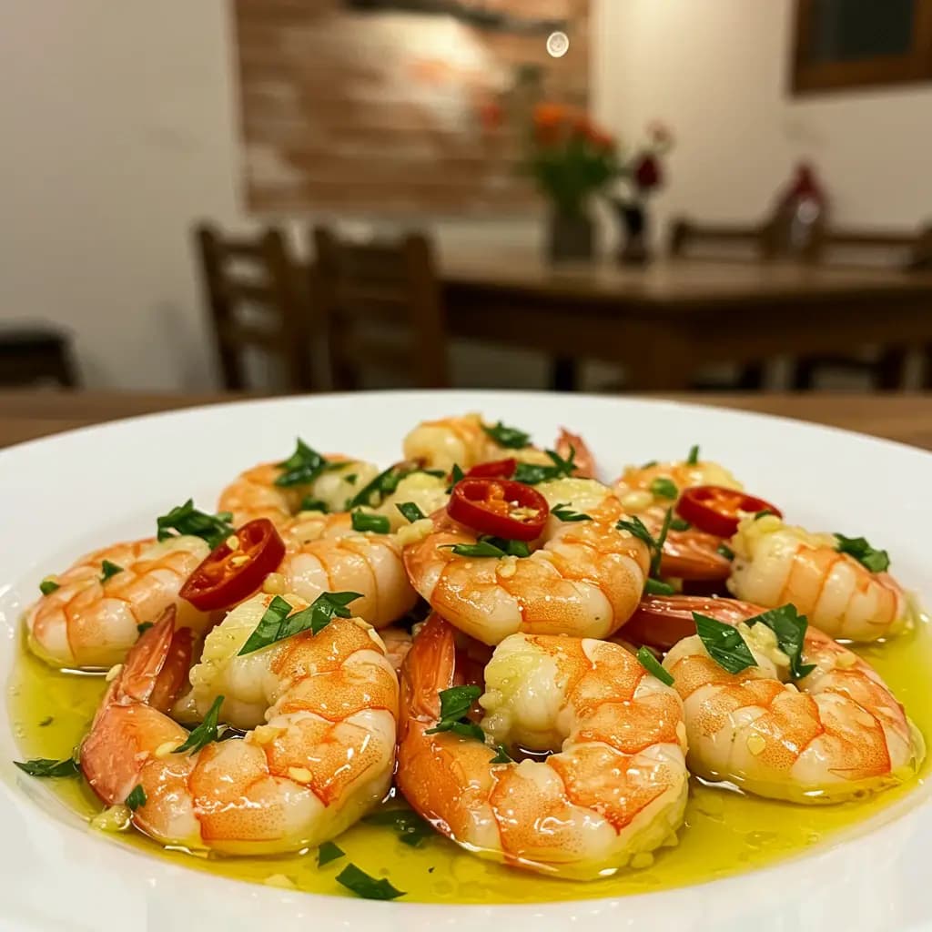 Receita de Camarão ao alho e óleo