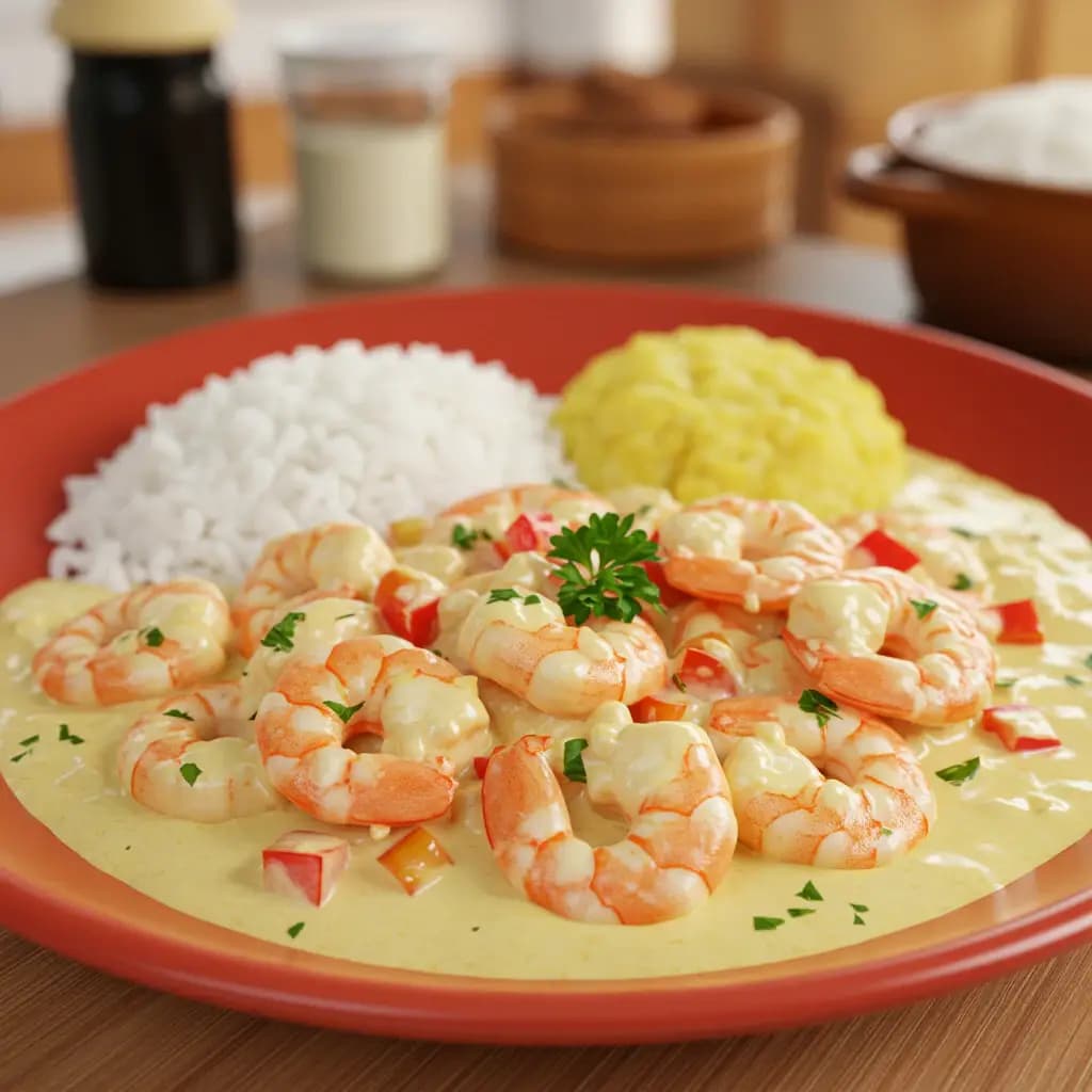 Receita de Camarão cremoso