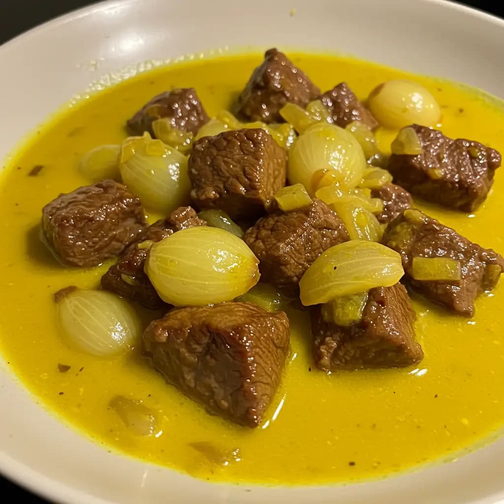 Receita de Carne ao Molho de Curry
