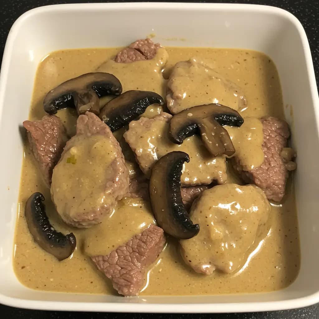 Receita de Carne ao molho funghi