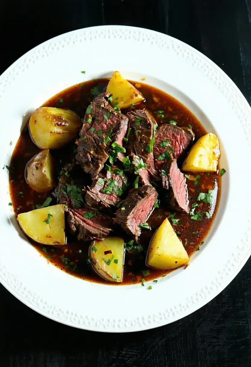 Receita de Carne de Panela com Batatas