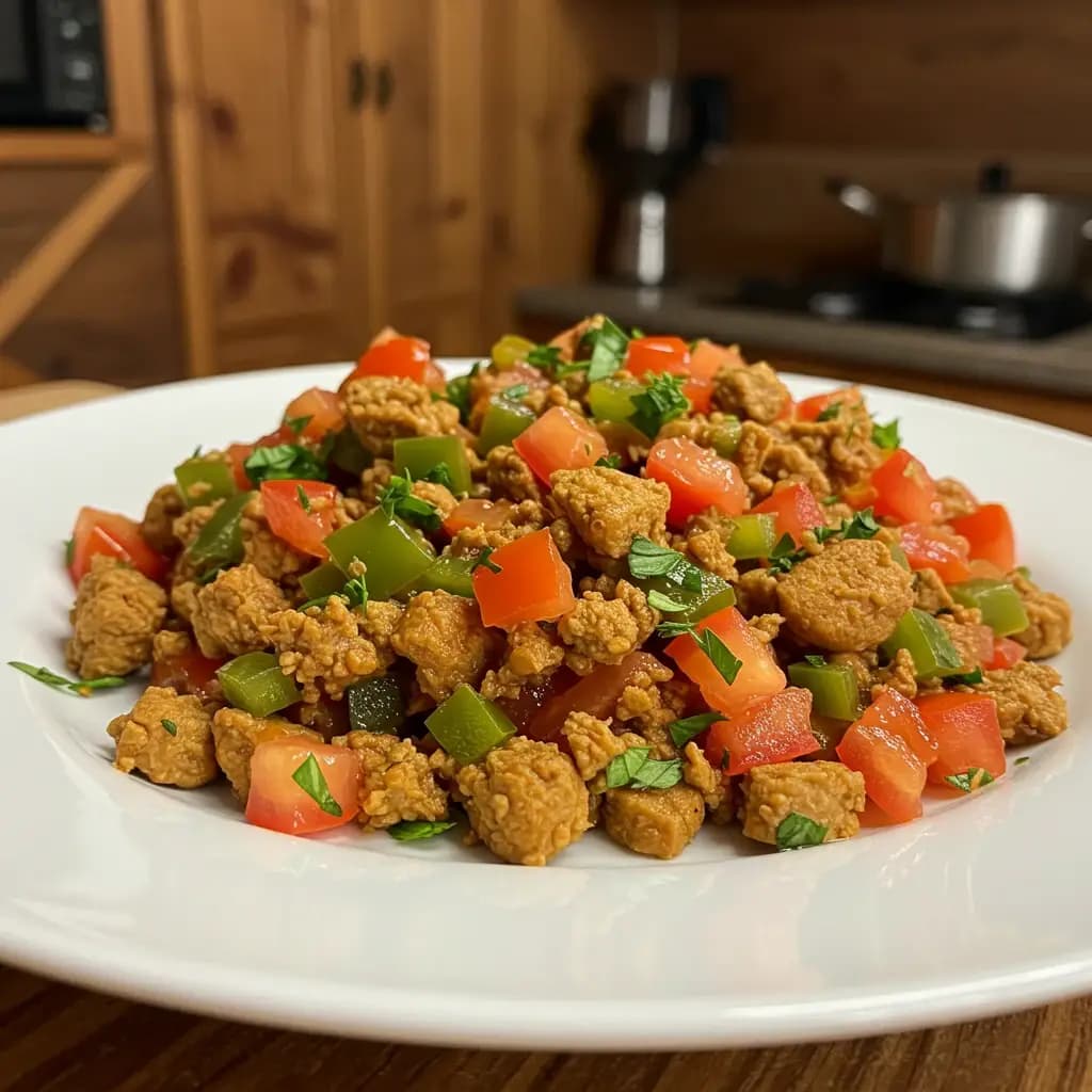 Receita de Carne de Soja Refogada